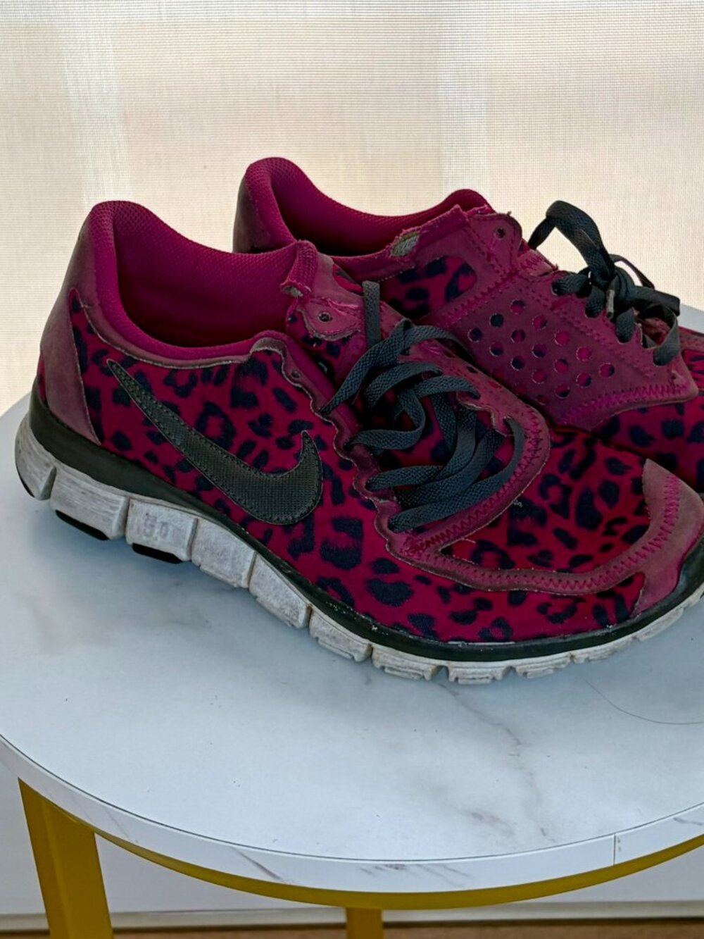 Nike Free 5.0 V4 Animal Print Leopard Athletic Sneakers Size 7.5